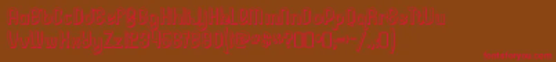 LesserconcernshadowRegular Font – Red Fonts on Brown Background