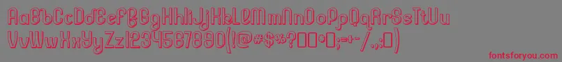 Weitere Informationen zur LesserconcernshadowRegular-Schriftart LesserconcernshadowRegular-Schriftart – Rote Schriften auf grauem Hintergrund