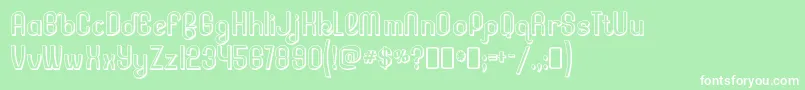 LesserconcernshadowRegular Font – White Fonts on Green Background