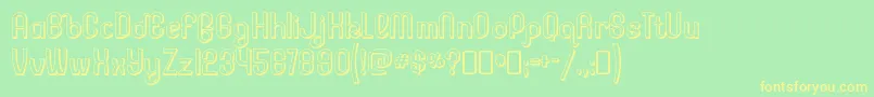 LesserconcernshadowRegular Font – Yellow Fonts on Green Background