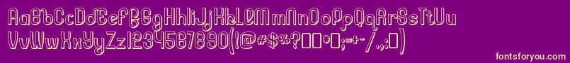 LesserconcernshadowRegular Font – Yellow Fonts on Purple Background