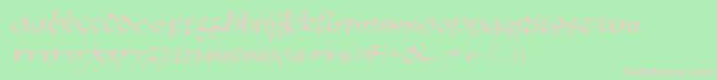 Anglosaxonitalic Font – Pink Fonts on Green Background