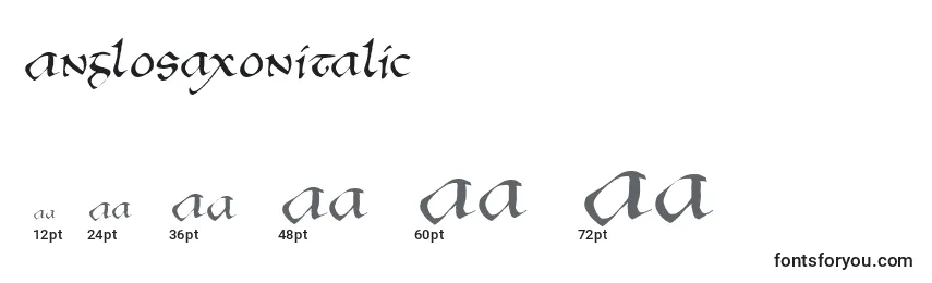 Größen der Schriftart Anglosaxonitalic