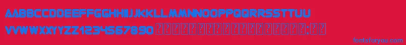 ContemporaryOne Font – Blue Fonts on Red Background