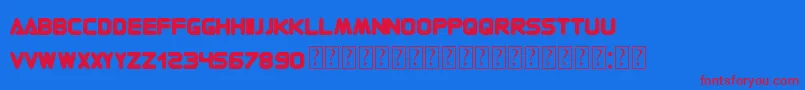 ContemporaryOne Font – Red Fonts on Blue Background