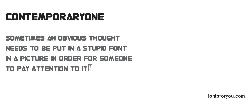 Review of the ContemporaryOne Font