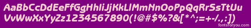 ExpressDecoGothicblackSsiBlackItalic Font – Pink Fonts on Purple Background