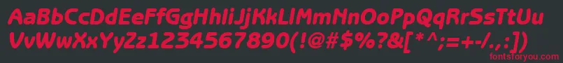 ExpressDecoGothicblackSsiBlackItalic Font – Red Fonts on Black Background