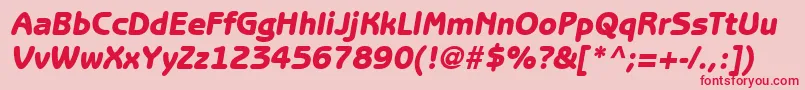 ExpressDecoGothicblackSsiBlackItalic Font – Red Fonts on Pink Background