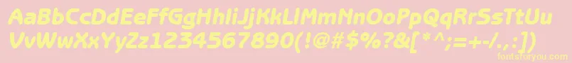 ExpressDecoGothicblackSsiBlackItalic Font – Yellow Fonts on Pink Background