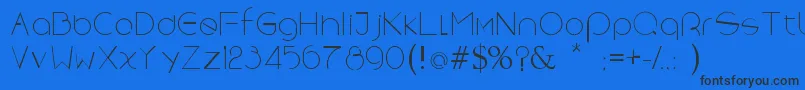 SpaceXrebron Font – Black Fonts on Blue Background