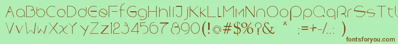 SpaceXrebron Font – Brown Fonts on Green Background