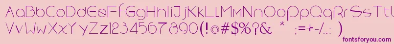 SpaceXrebron Font – Purple Fonts on Pink Background