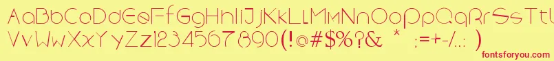 SpaceXrebron Font – Red Fonts on Yellow Background