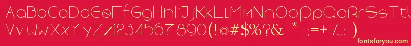 SpaceXrebron Font – Yellow Fonts on Red Background