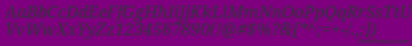 DroidSerifItalic Font – Black Fonts on Purple Background
