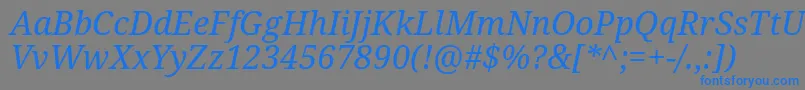 DroidSerifItalic Font – Blue Fonts on Gray Background