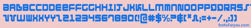 Direktorc Font – Blue Fonts on Pink Background