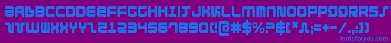 Direktorc Font – Blue Fonts on Purple Background