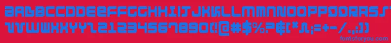 Direktorc Font – Blue Fonts on Red Background