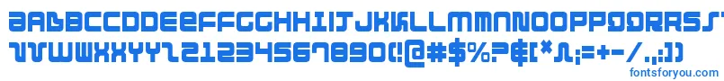 フォントDirektorc – 白い背景に青い文字