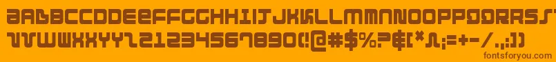 Direktorc Font – Brown Fonts on Orange Background