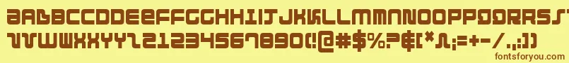 Direktorc Font – Brown Fonts on Yellow Background