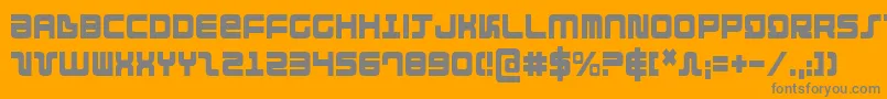 フォントDirektorc – オレンジの背景に灰色の文字