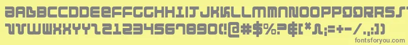 Direktorc-Schriftart – Graue Schriften auf gelbem Hintergrund