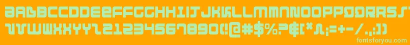 Direktorc Font – Green Fonts on Orange Background