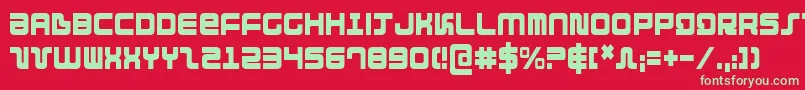 Direktorc Font – Green Fonts on Red Background