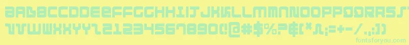 Direktorc Font – Green Fonts on Yellow Background