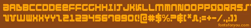Direktorc Font – Orange Fonts on Brown Background