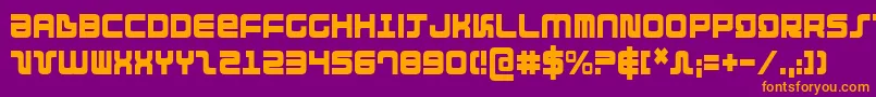 Direktorc Font – Orange Fonts on Purple Background
