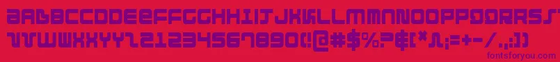 Direktorc Font – Purple Fonts on Red Background