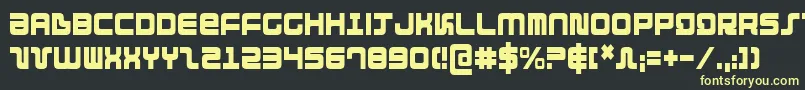 Direktorc Font – Yellow Fonts on Black Background