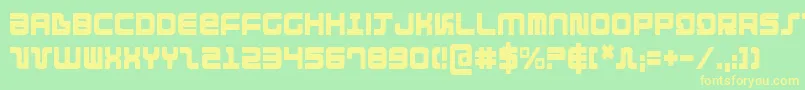 Direktorc Font – Yellow Fonts on Green Background