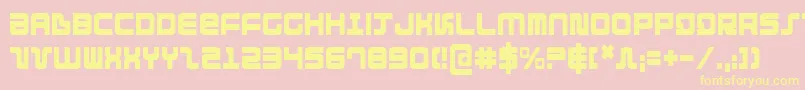 Direktorc Font – Yellow Fonts on Pink Background