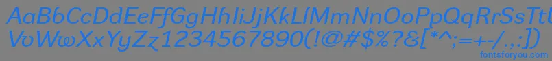 fuente DynagroteskrxeItalic – Fuentes Azules Sobre Fondo Gris