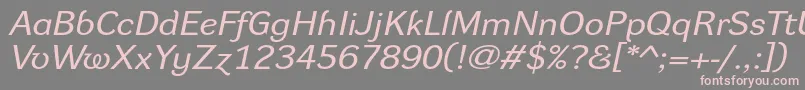 DynagroteskrxeItalic Font – Pink Fonts on Gray Background