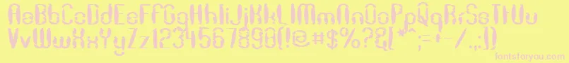 Dekon Font – Pink Fonts on Yellow Background