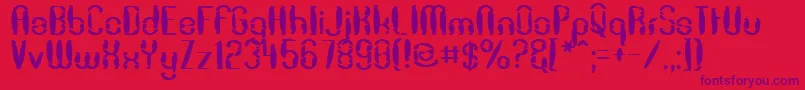 Dekon Font – Purple Fonts on Red Background