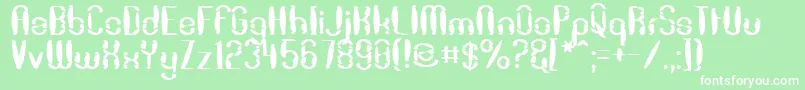 Dekon Font – White Fonts on Green Background