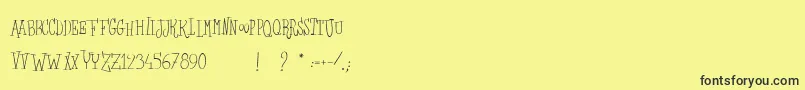 LesSorciРєresDeLaLuneNoire Font – Black Fonts on Yellow Background