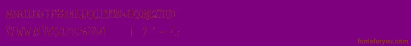 LesSorciРєresDeLaLuneNoire Font – Brown Fonts on Purple Background