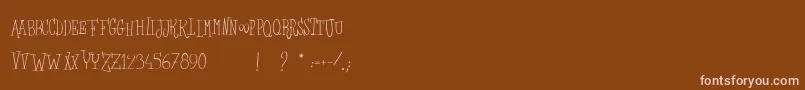 LesSorciРєresDeLaLuneNoire Font – Pink Fonts on Brown Background