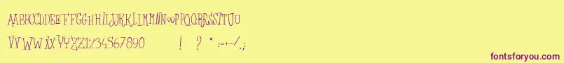 En savoir plus sur la police LesSorciРєresDeLaLuneNoire Police LesSorciРєresDeLaLuneNoire – polices violettes sur fond jaune