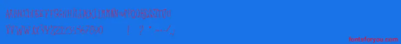 LesSorciРєresDeLaLuneNoire-Schriftart – Rote Schriften auf blauem Hintergrund