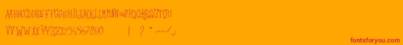 fuente LesSorciРєresDeLaLuneNoire – Fuentes Rojas Sobre Fondo Naranja