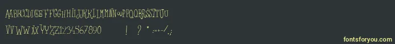 LesSorciРєresDeLaLuneNoire Font – Yellow Fonts on Black Background